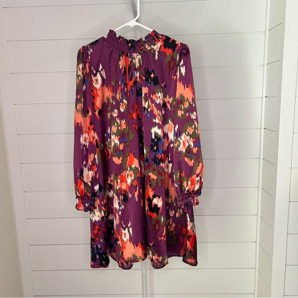 Floral Print Long Sleeve Dress